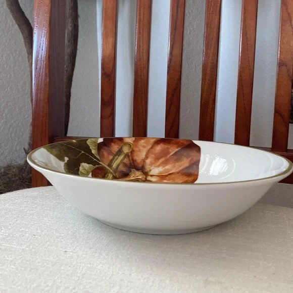 Sonoma Williams Botanical Pumpkin coupe soup bowl 8.75” x 2” deep - Picture 2 of 8